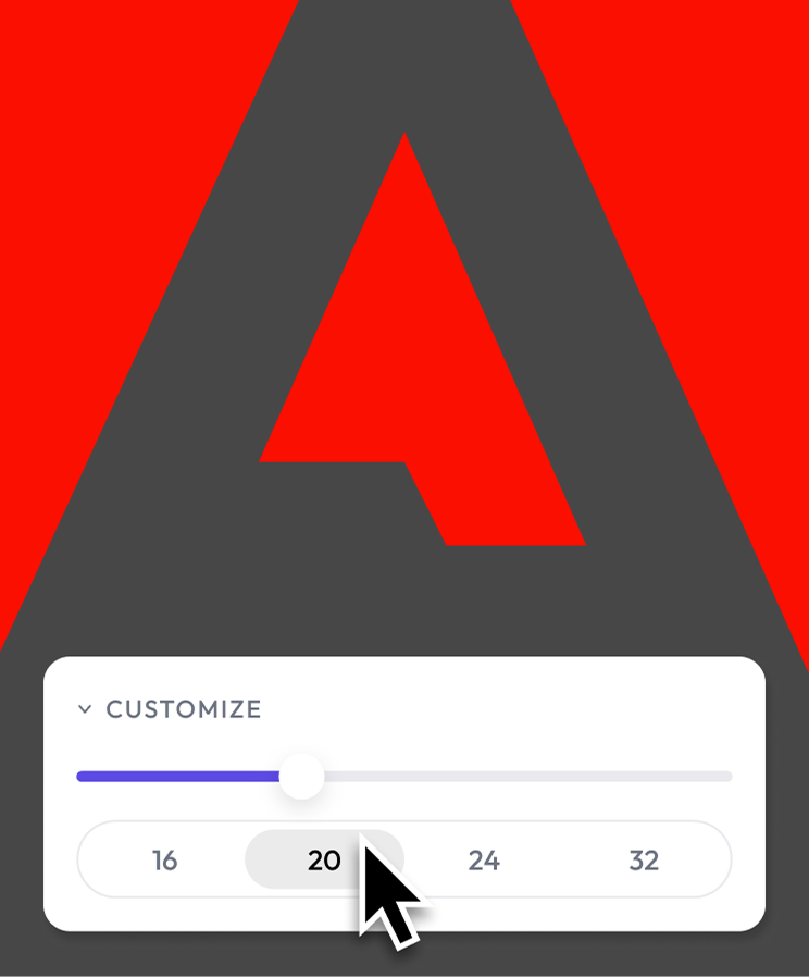 Abstract typography editor preview